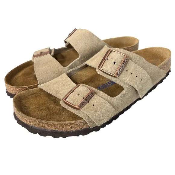 Men’s Birkenstocks size43 or us 10 Birkenstock Mens Size 43 US 10 Arizona White Gray Shearling  main image 2